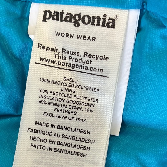 Patagonia Blue/Purple Down Sweater Jacket M - Picture 4 of 4